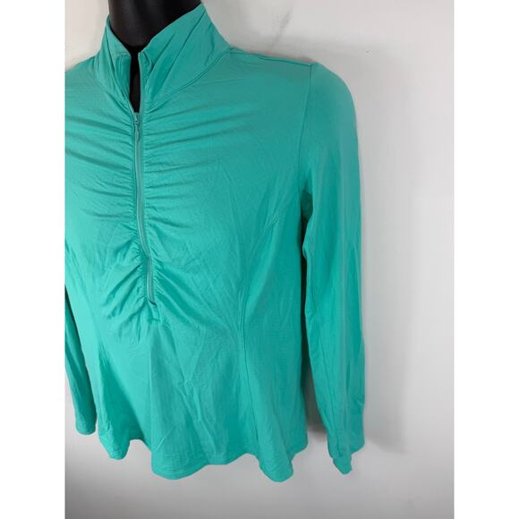 Ibkul Performance Half Zip Pullover Light Blue / Teal Size Large Womens - Picture 11 of 13